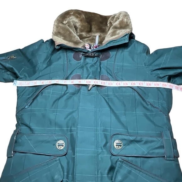 BURTON Dry Ride Faux Fur Lined Ski / Snow Coat Multi Zip Pockets Detachable Hood - Picture 5 of 16